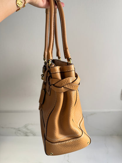 Rare Coach Hampton Pebbled Leather Shoulder Bag, Large