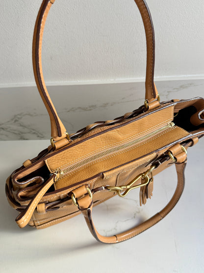 Rare Coach Hampton Pebbled Leather Shoulder Bag, Large
