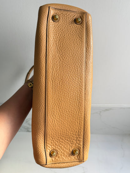 Rare Coach Hampton Pebbled Leather Shoulder Bag, Large