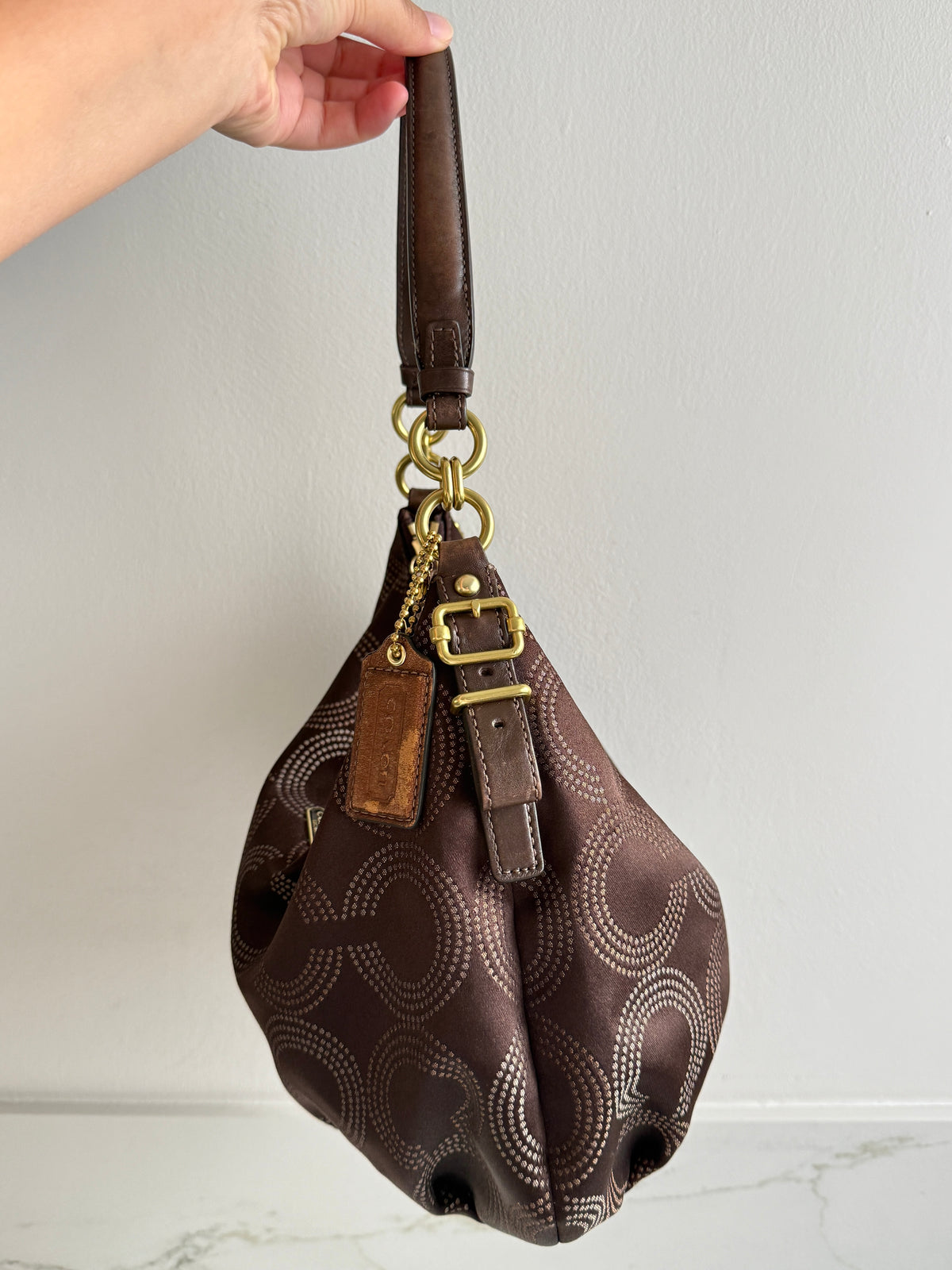Rare Coach Madison Op Art Signature Shoulder Bag
