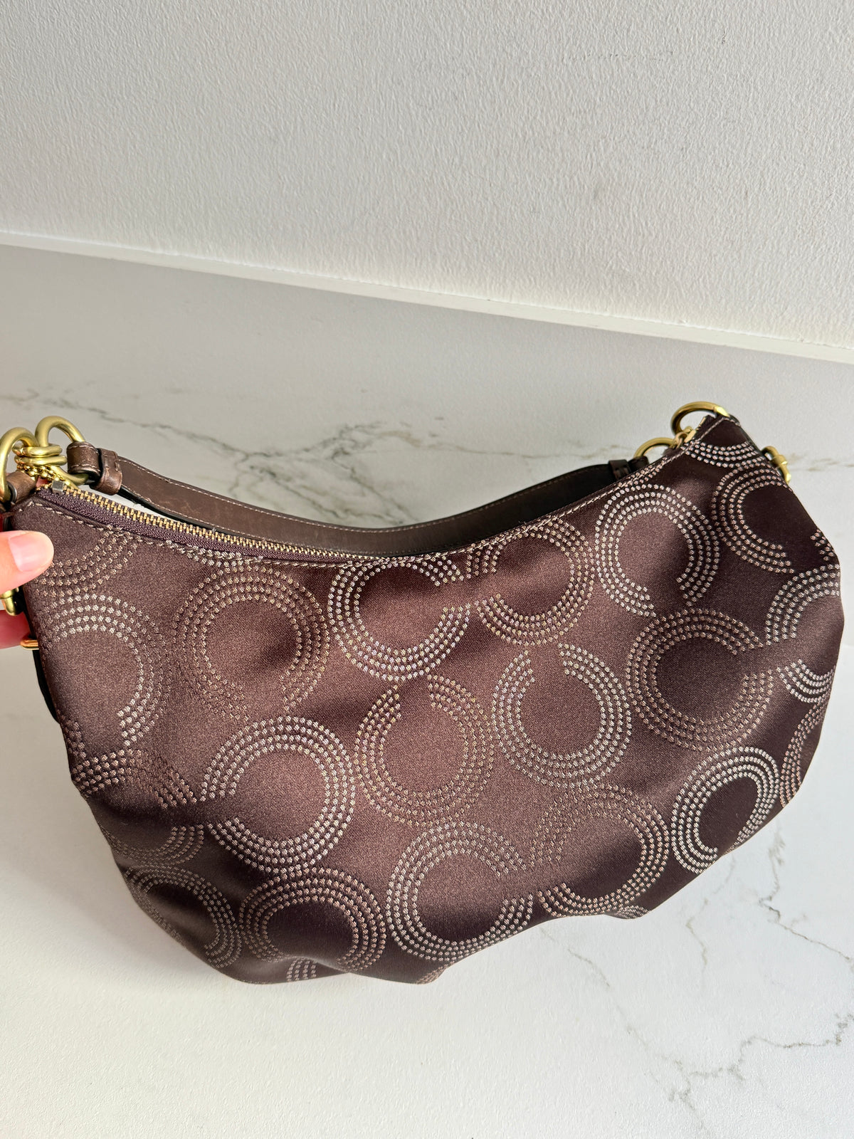 Rare Coach Madison Op Art Signature Shoulder Bag