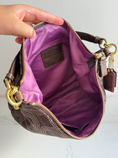 Rare Coach Madison Op Art Signature Shoulder Bag