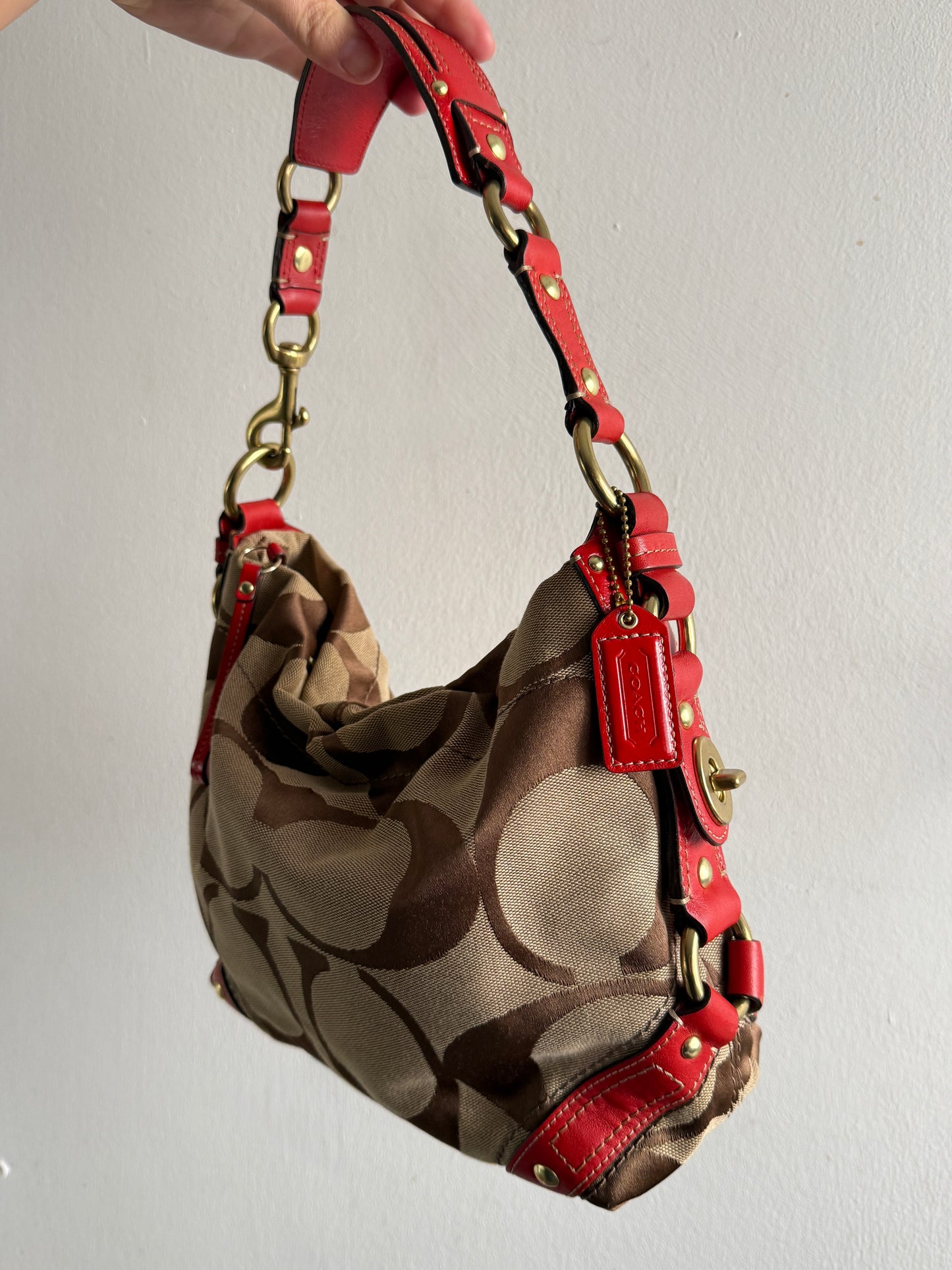 Super Rare Coach Carly Signature Shoulder Bag