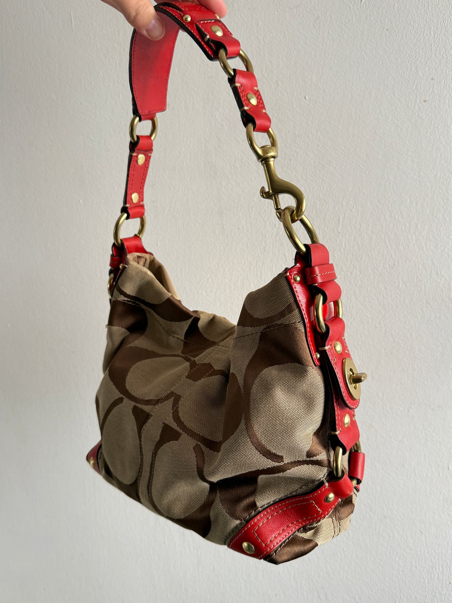 Super Rare Coach Carly Signature Shoulder Bag