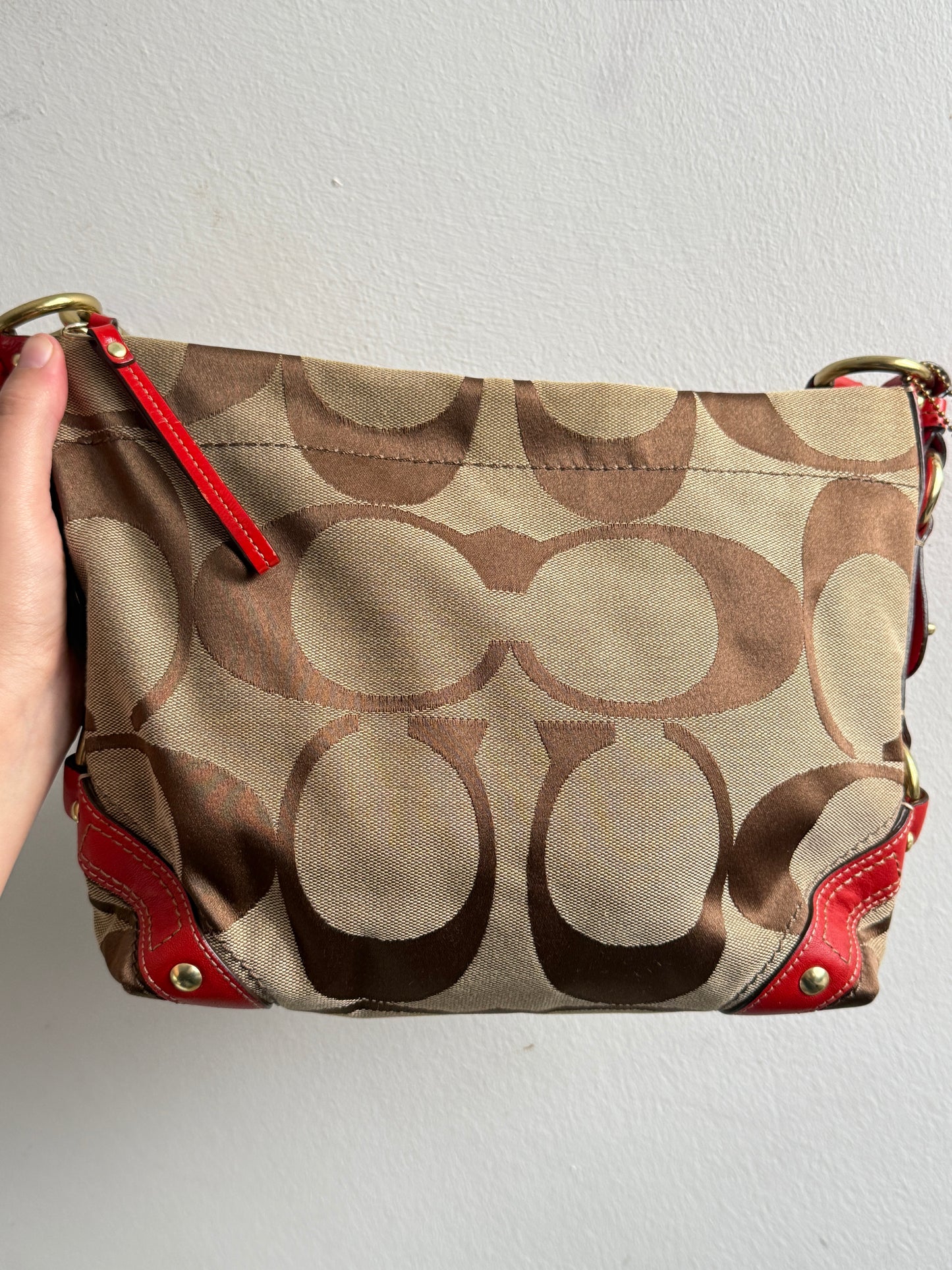 Super Rare Coach Carly Signature Shoulder Bag