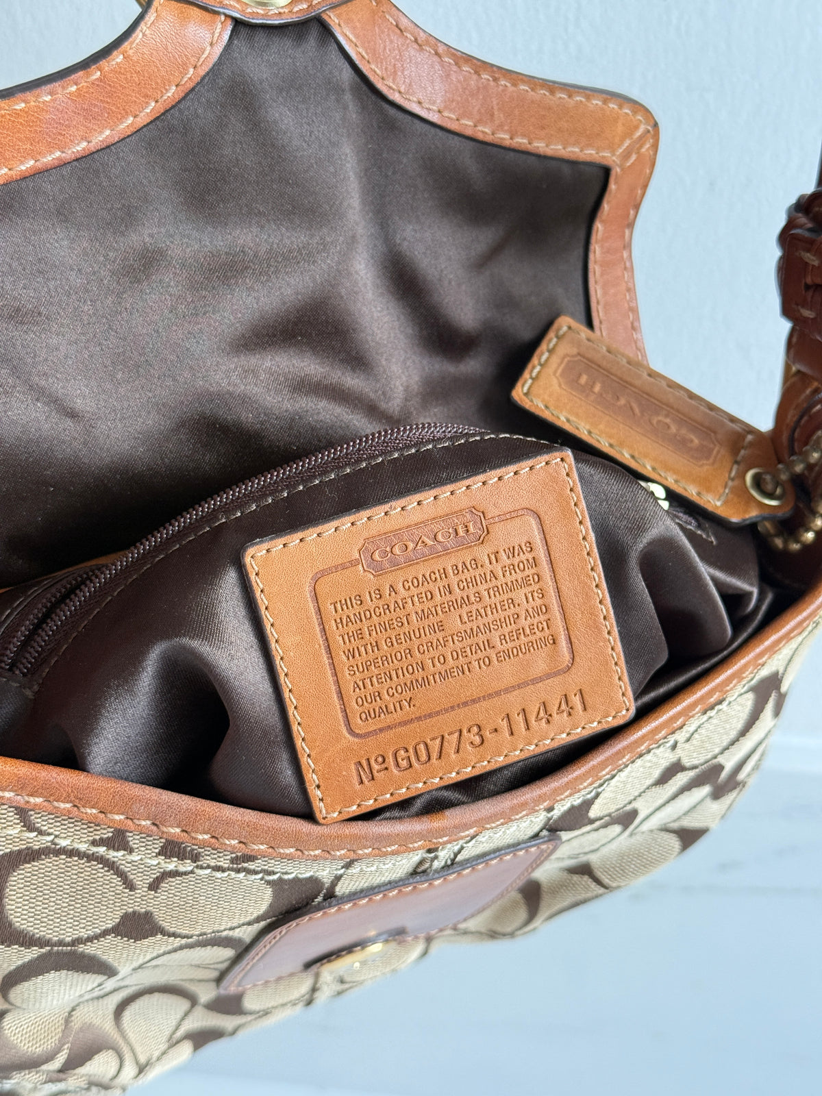 Coach Bleecker Signature Shoulder Bag