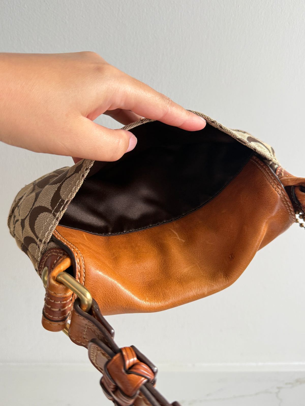 Coach Bleecker Signature Shoulder Bag