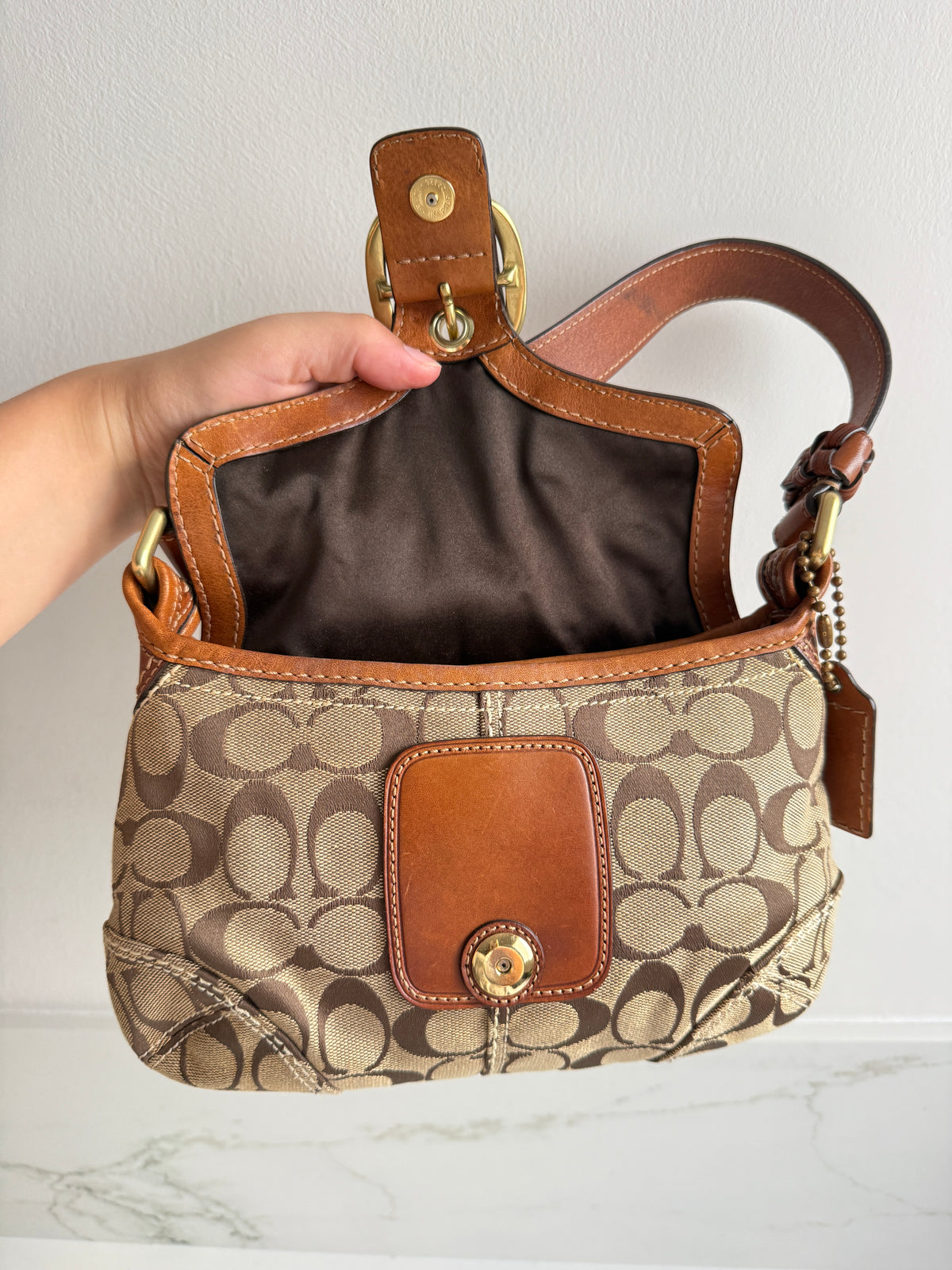 Coach Bleecker Signature Shoulder Bag