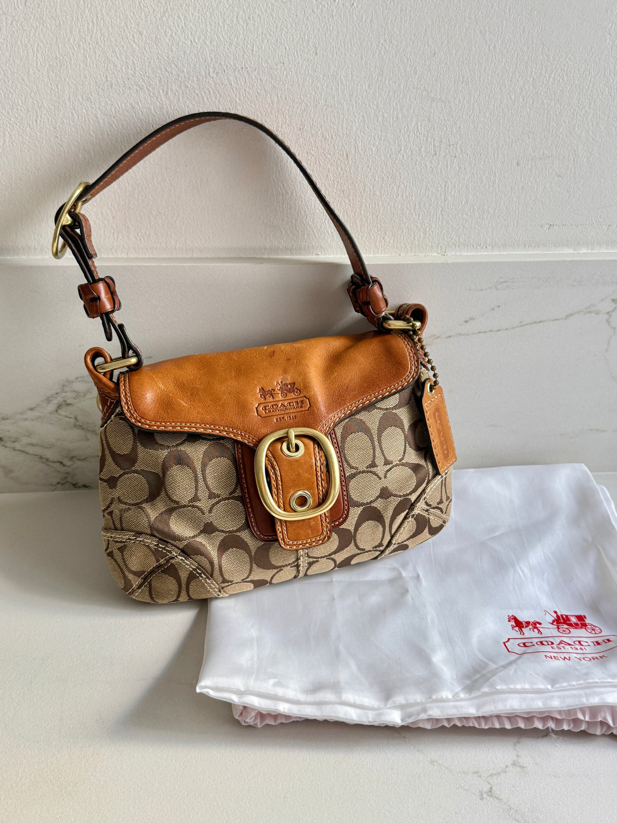 Coach Bleecker Signature Shoulder Bag