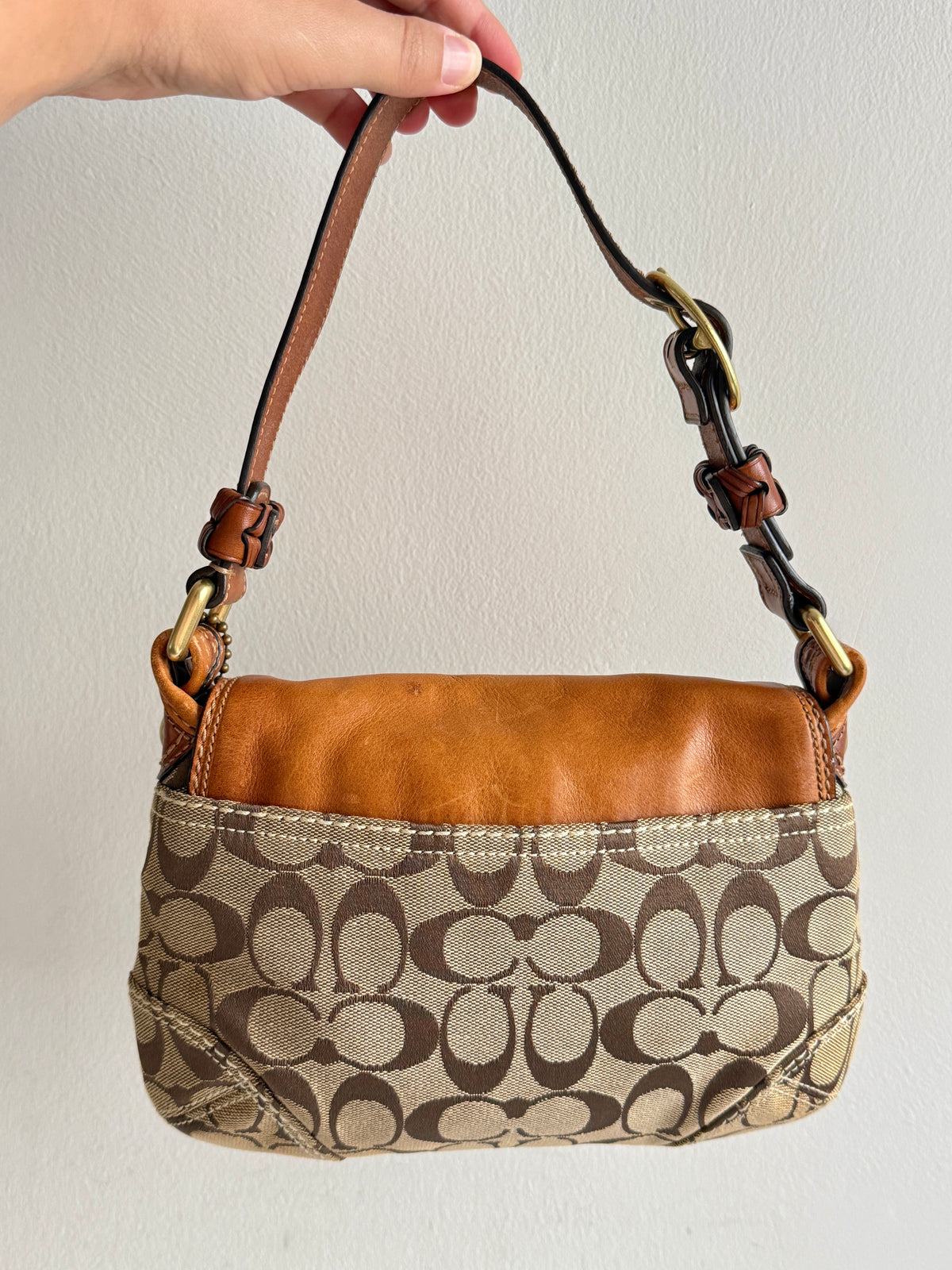 Coach Bleecker Signature Shoulder Bag