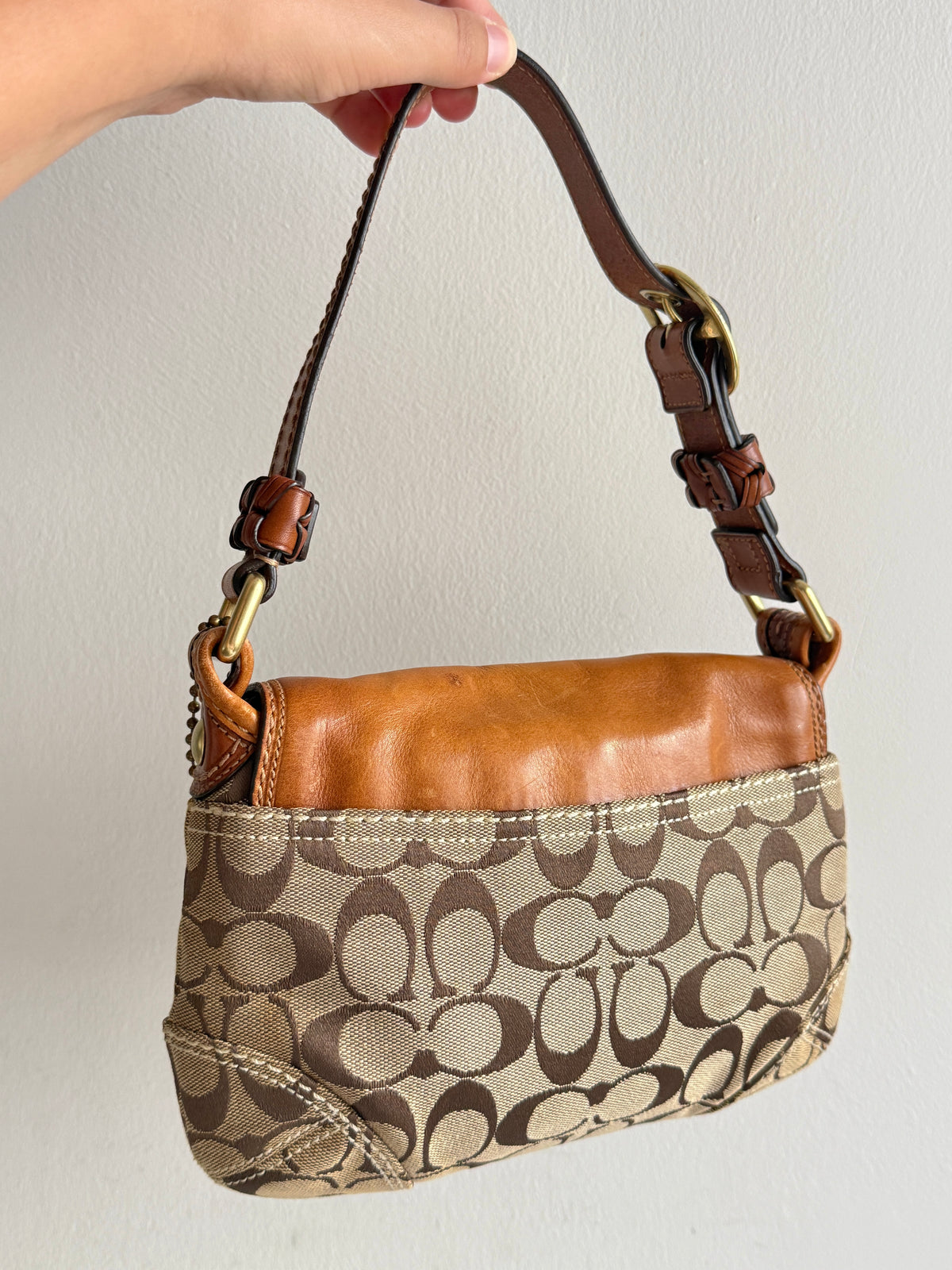 Coach Bleecker Signature Shoulder Bag