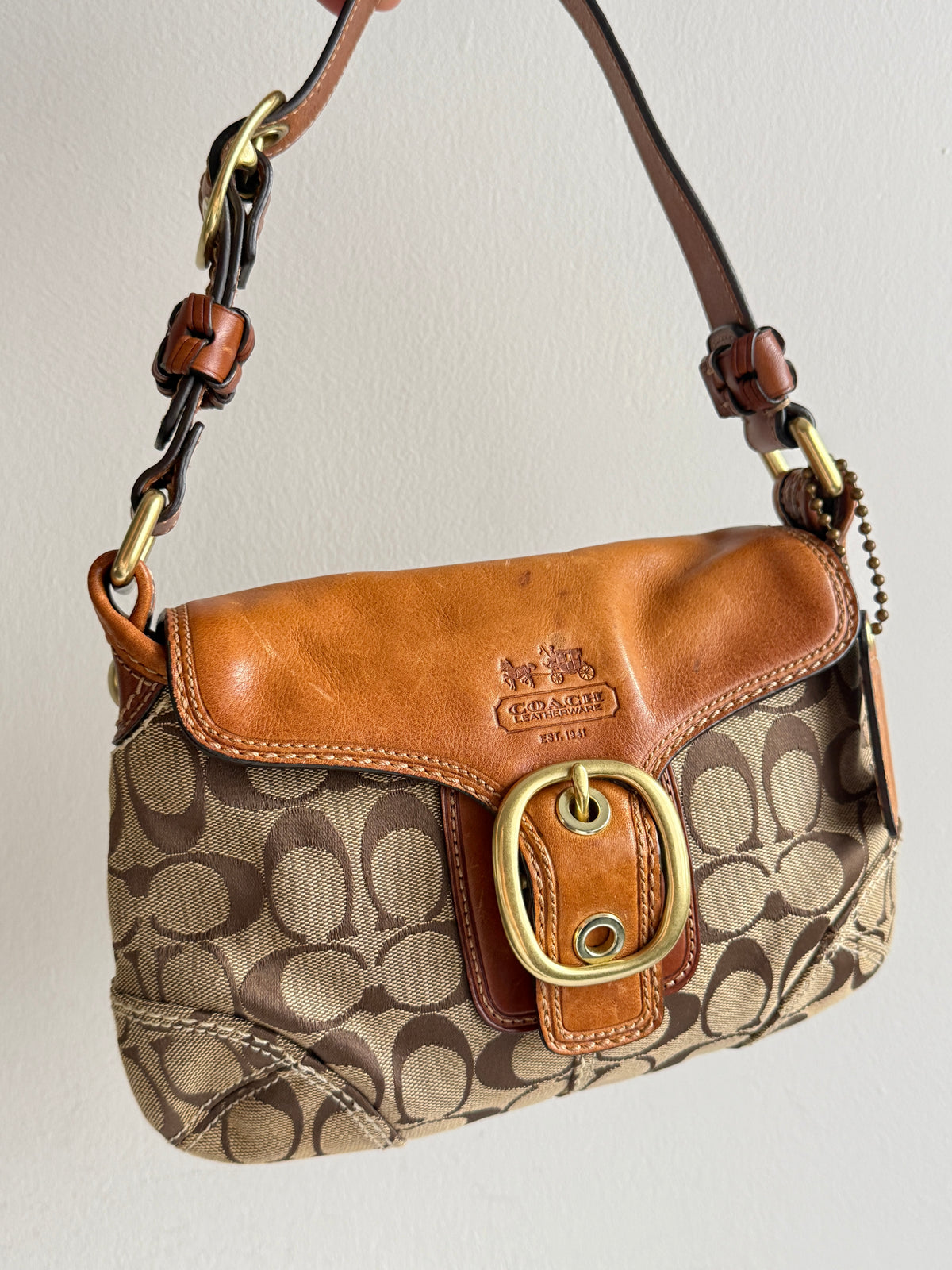 Coach Bleecker Signature Shoulder Bag