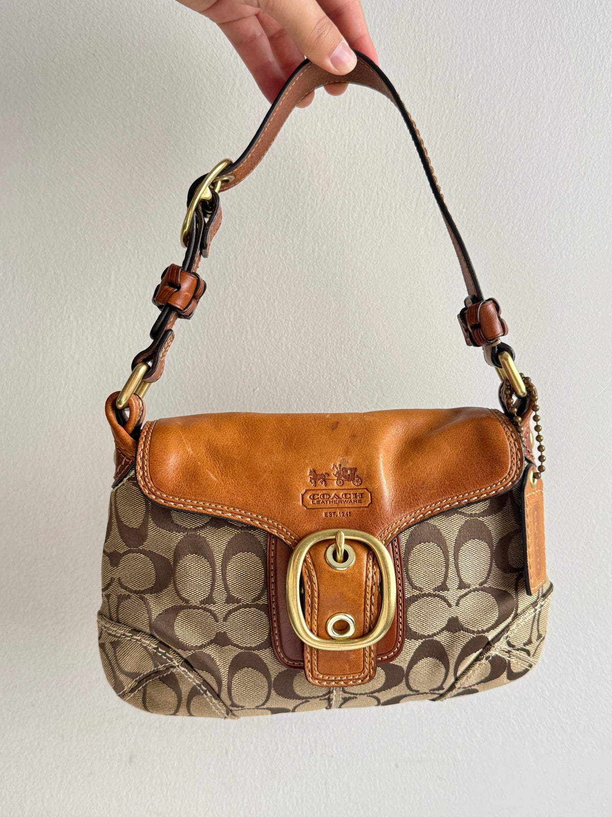 Coach Bleecker Signature Shoulder Bag