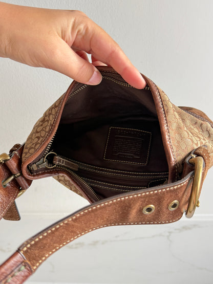 Super Rare Coach Soho Suede & Canvas Mini Bag