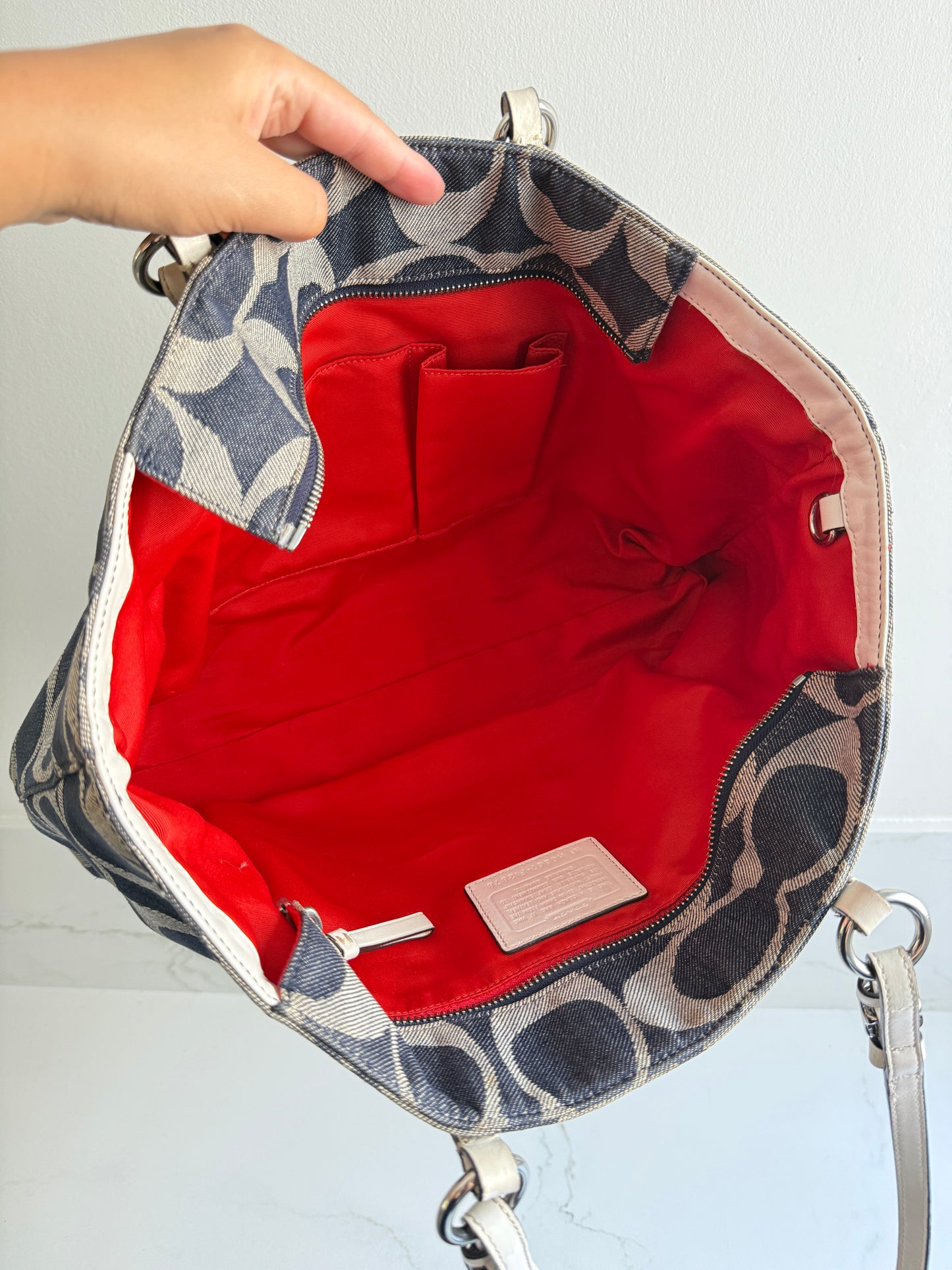Super Rare Coach Hampton Denim Tote Bag