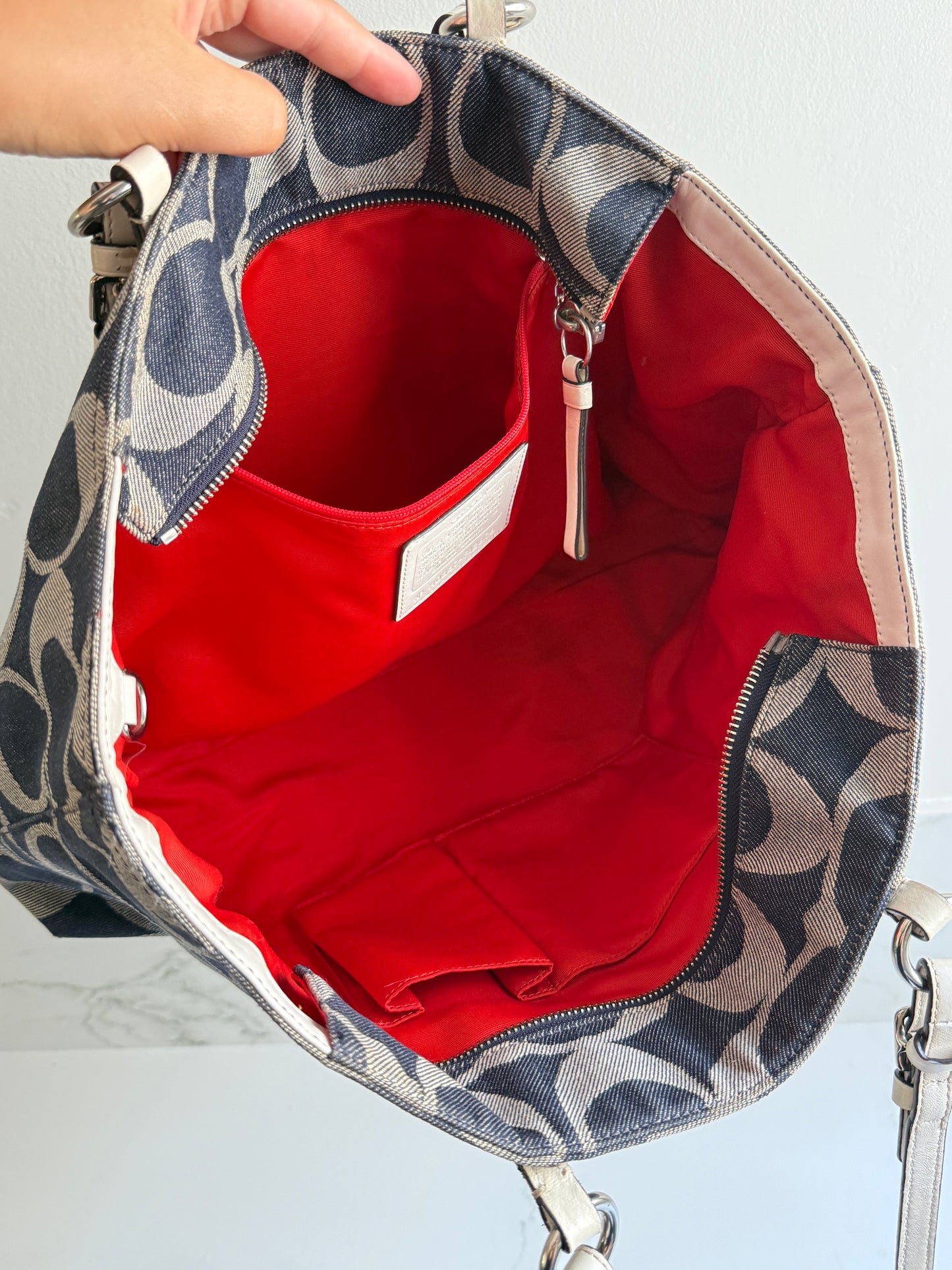 Super Rare Coach Hampton Denim Tote Bag