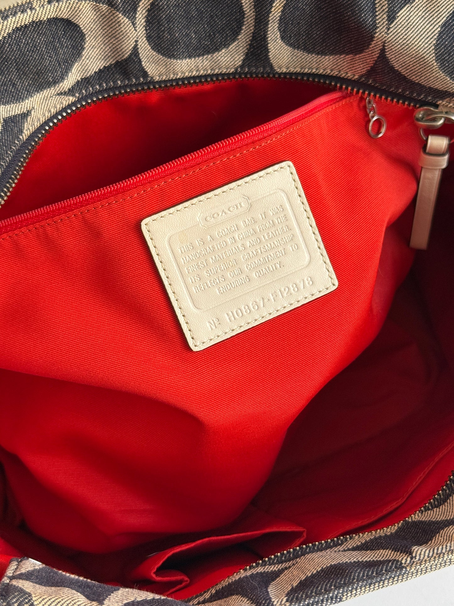 Super Rare Coach Hampton Denim Tote Bag