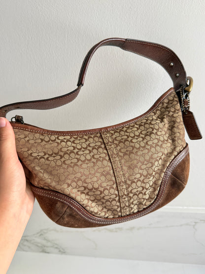 Super Rare Coach Soho Suede & Canvas Mini Bag