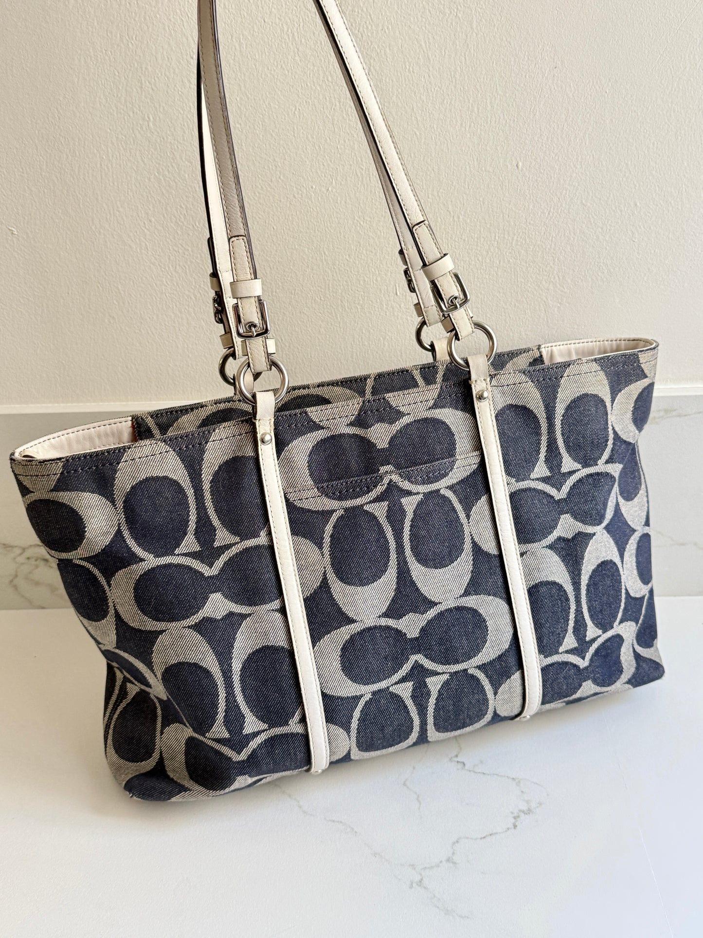 Super Rare Coach Hampton Denim Tote Bag