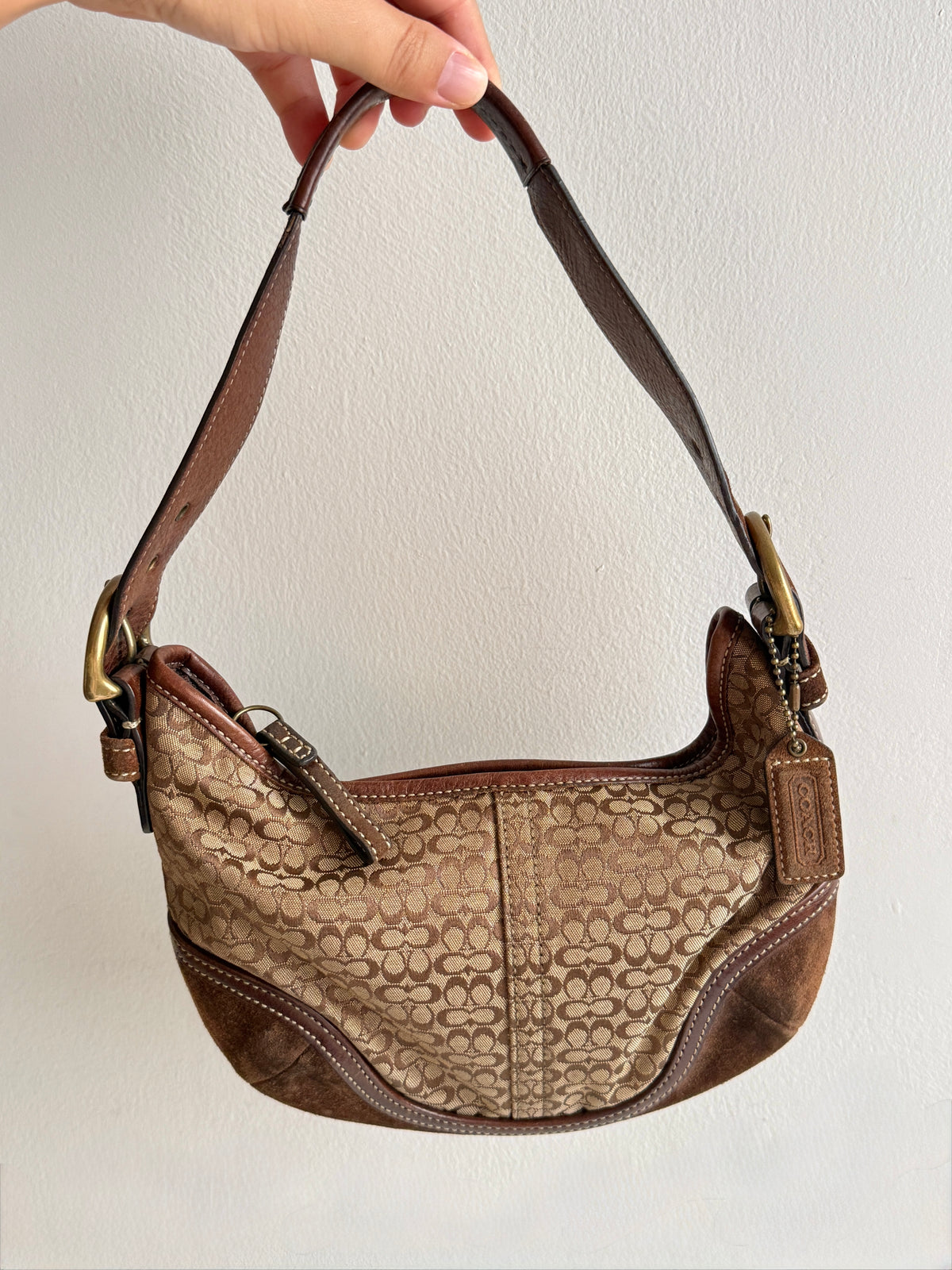 Super Rare Coach Soho Suede & Canvas Mini Bag