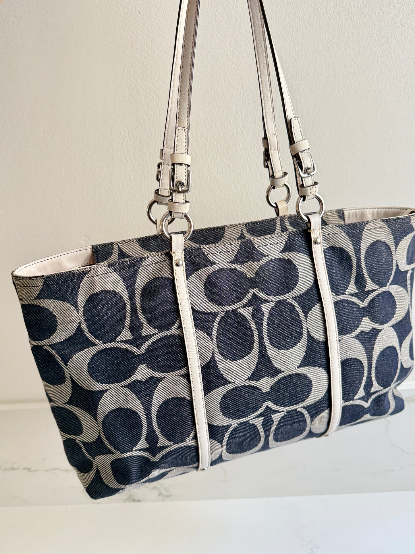Super Rare Coach Hampton Denim Tote Bag