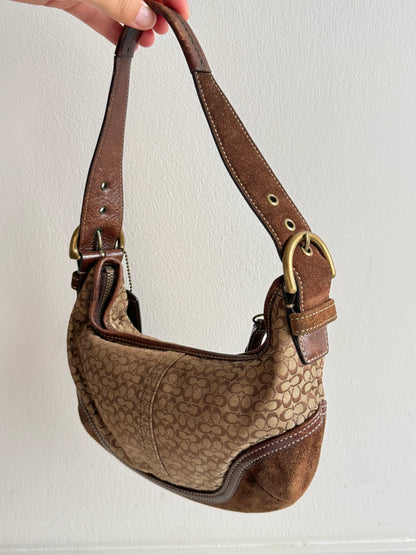 Super Rare Coach Soho Suede & Canvas Mini Bag