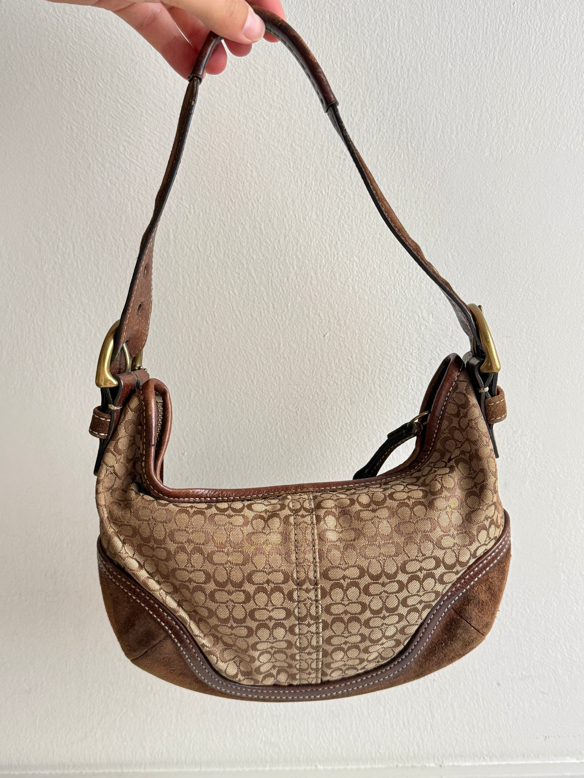 Super Rare Coach Soho Suede & Canvas Mini Bag