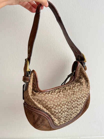 Super Rare Coach Soho Suede & Canvas Mini Bag