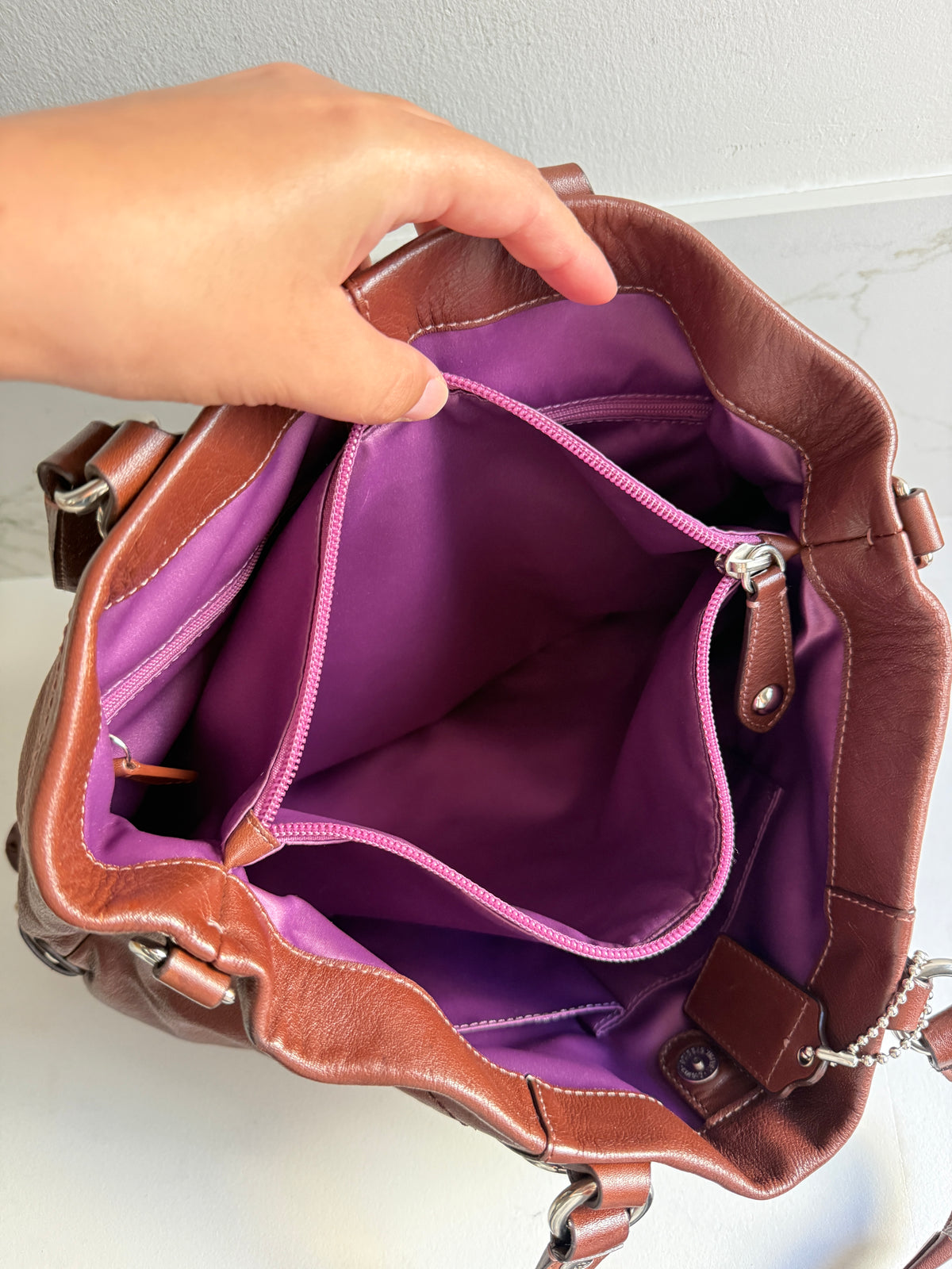 Coach Ashley Leather Carryall Shoulder Bag