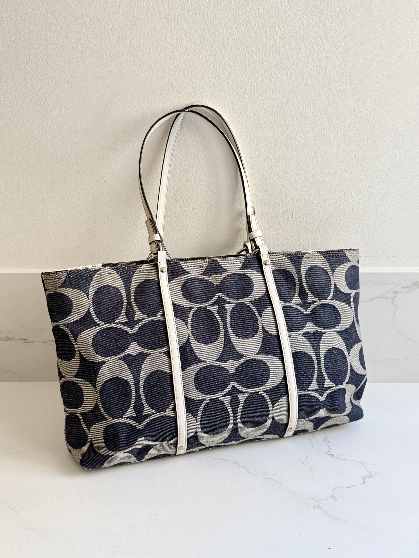 Super Rare Coach Hampton Denim Tote Bag