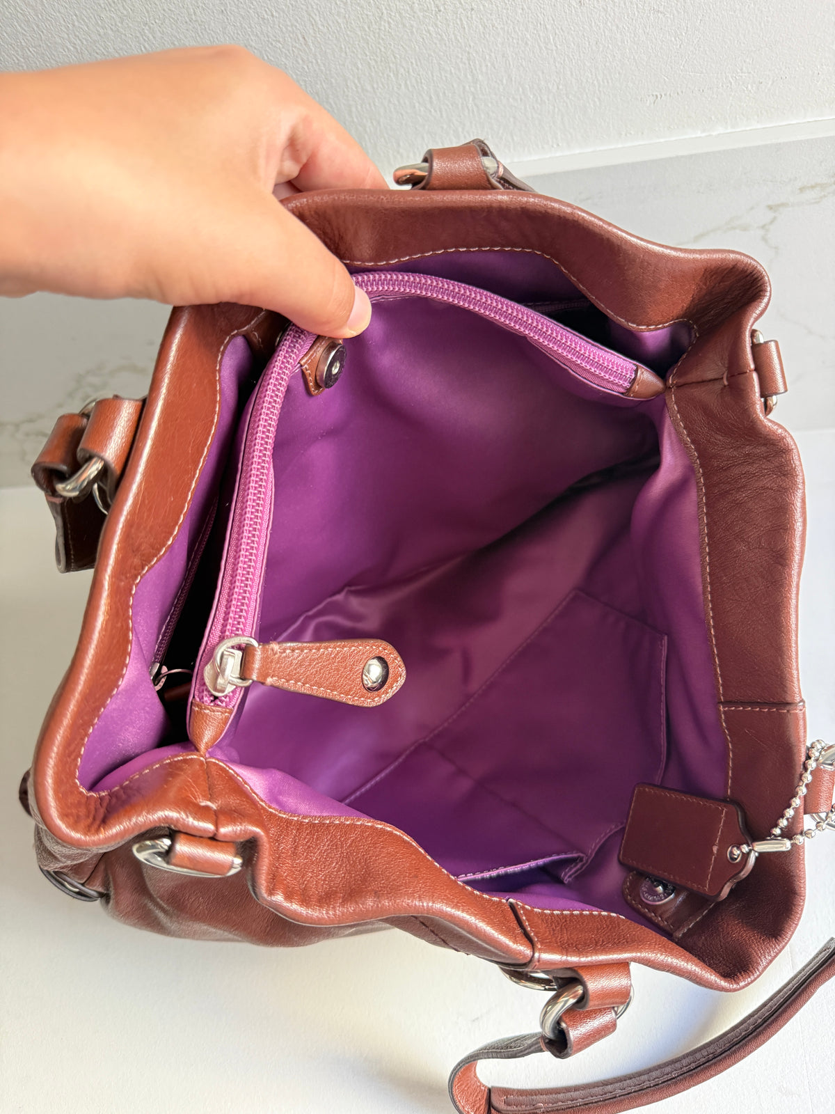 Coach Ashley Leather Carryall Shoulder Bag