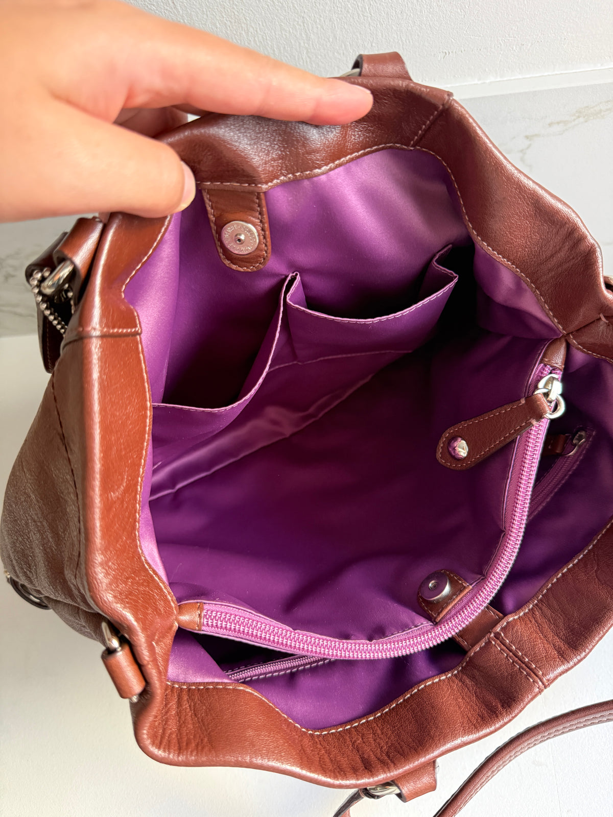 Coach Ashley Leather Carryall Shoulder Bag