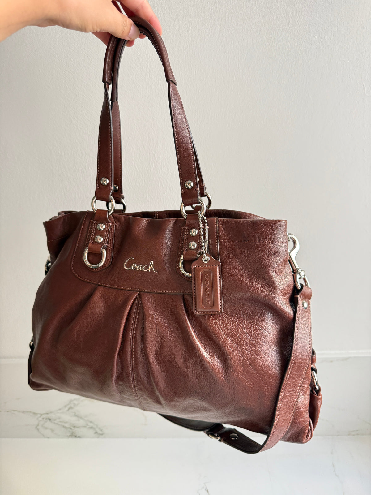 Coach Ashley Leather Carryall Shoulder Bag