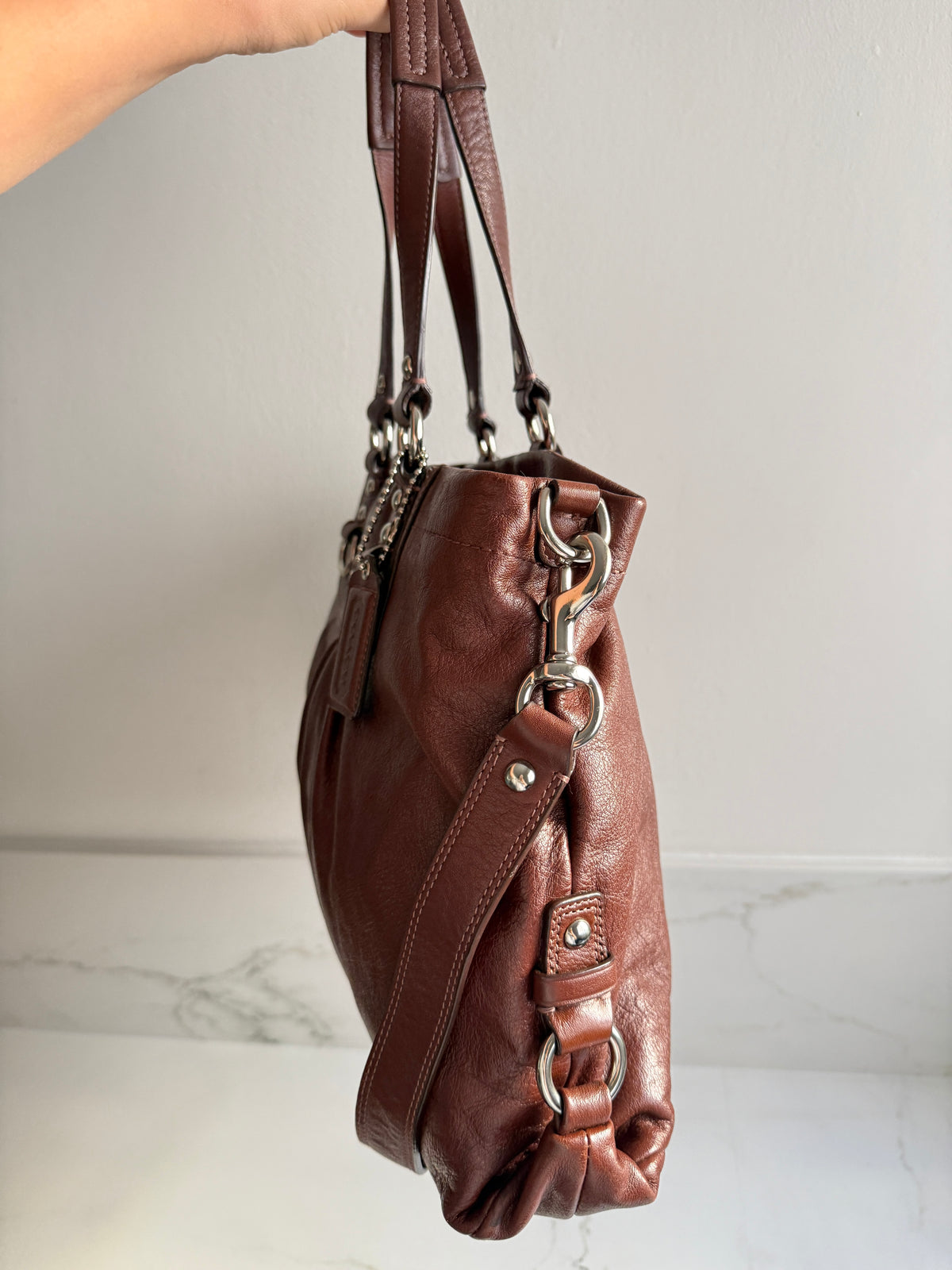 Coach Ashley Leather Carryall Shoulder Bag