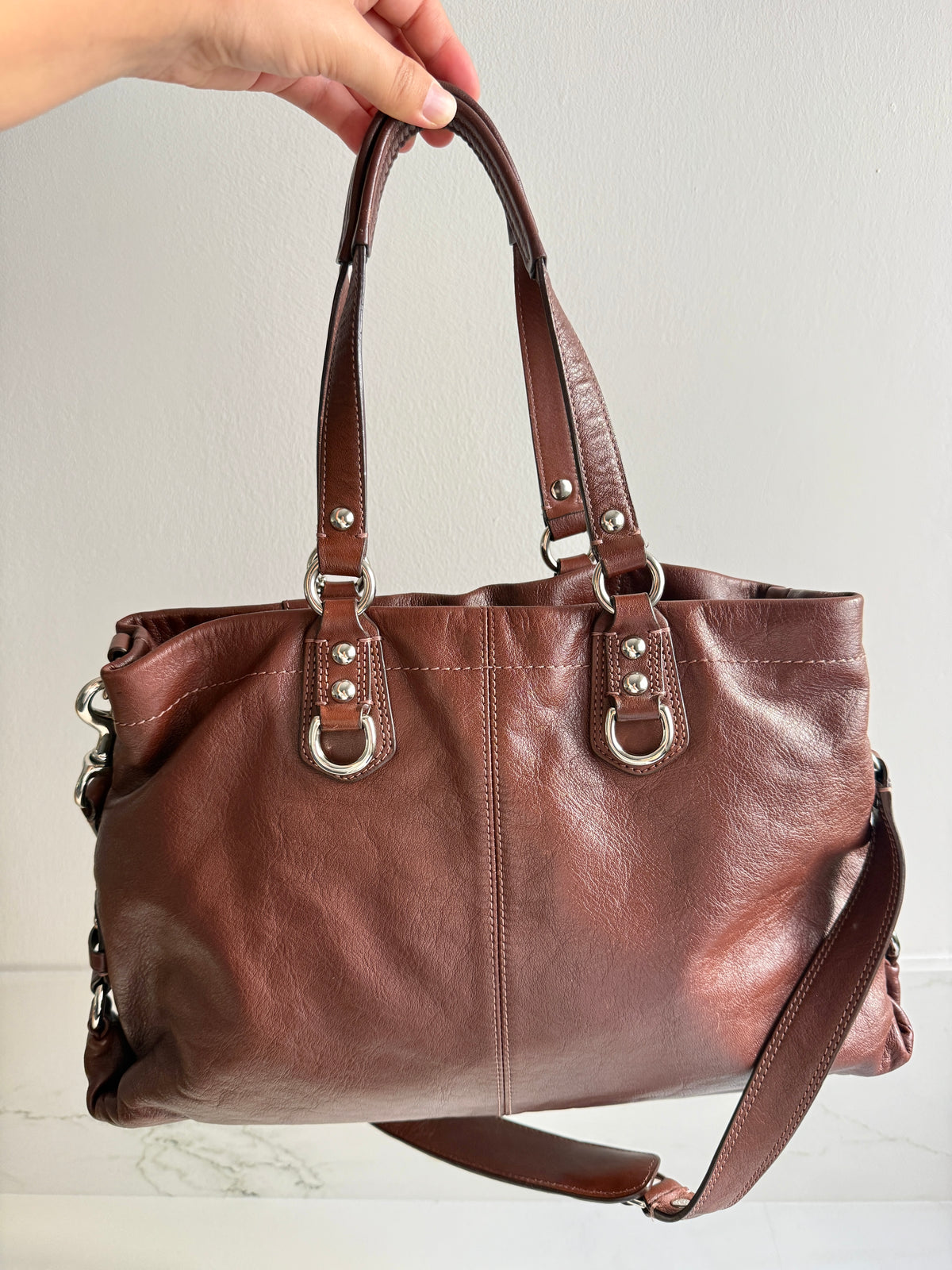 Coach Ashley Leather Carryall Shoulder Bag