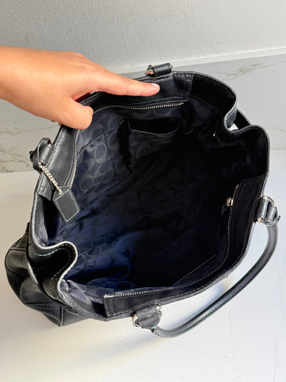 Super Rare Coach Hampton Leather Shoulder Bag, Large