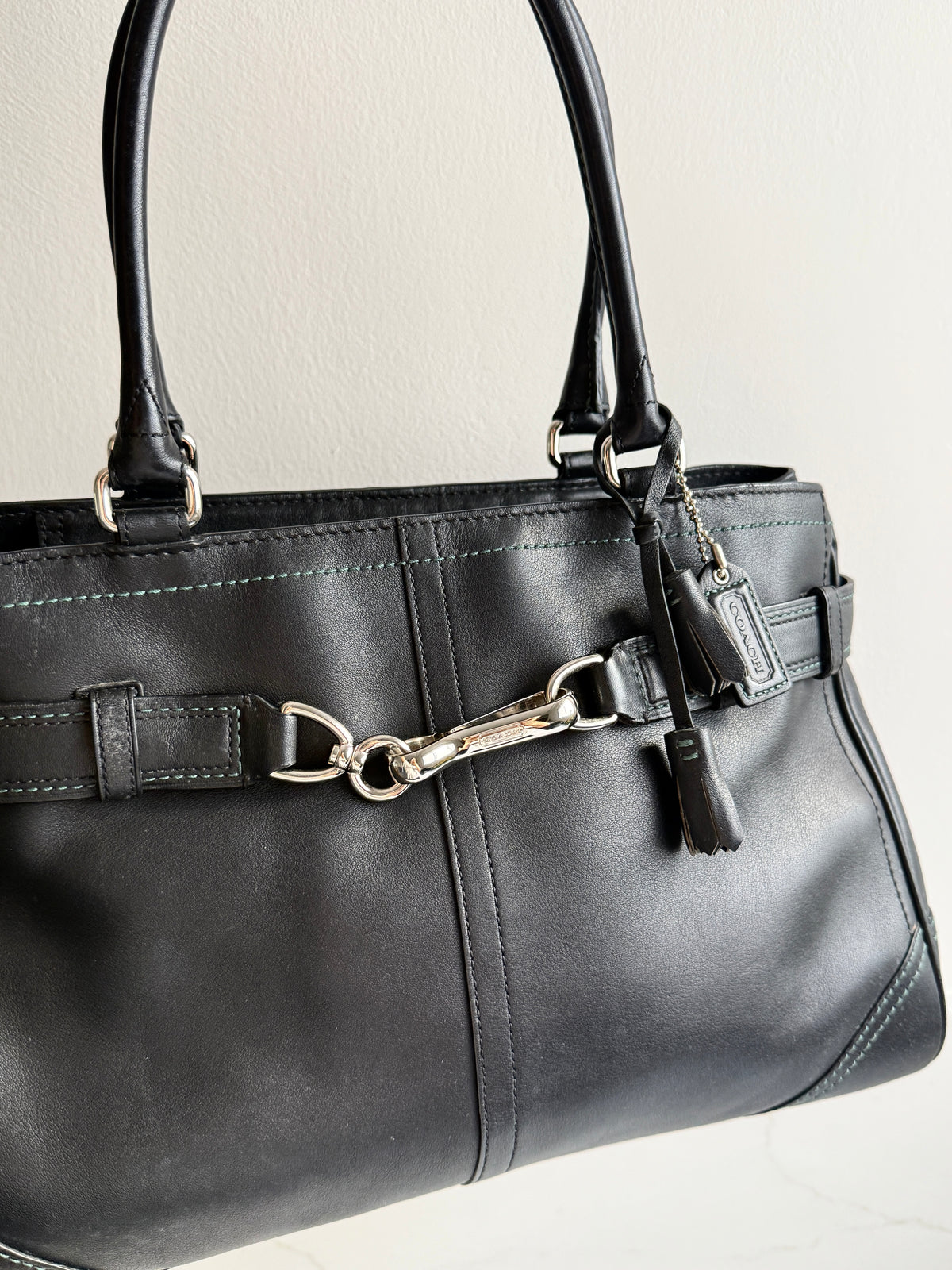 Super Rare Coach Hampton Leather Shoulder Bag, Large