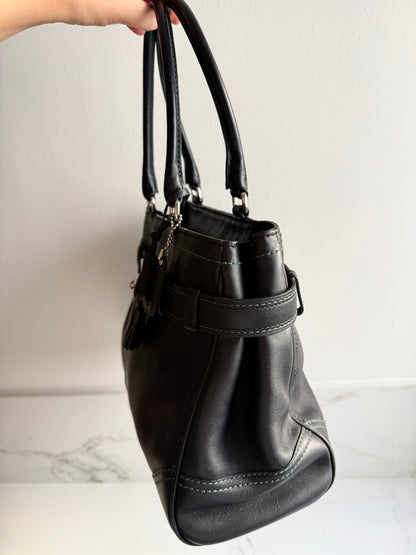 Super Rare Coach Hampton Leather Shoulder Bag, Large