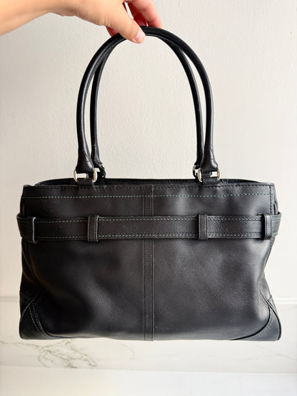 Super Rare Coach Hampton Leather Shoulder Bag, Large