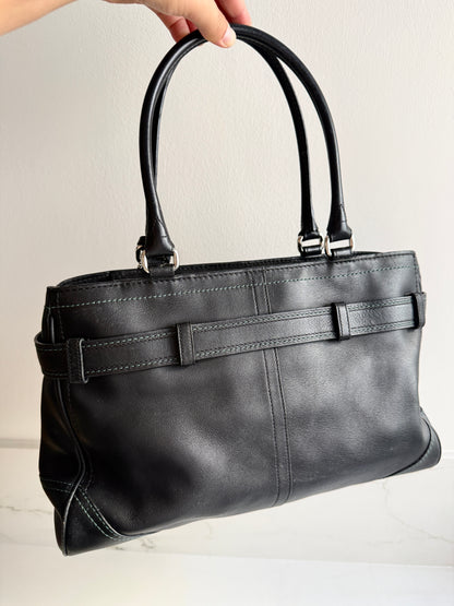 Super Rare Coach Hampton Leather Shoulder Bag, Large