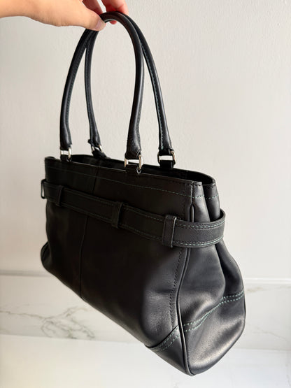 Super Rare Coach Hampton Leather Shoulder Bag, Large
