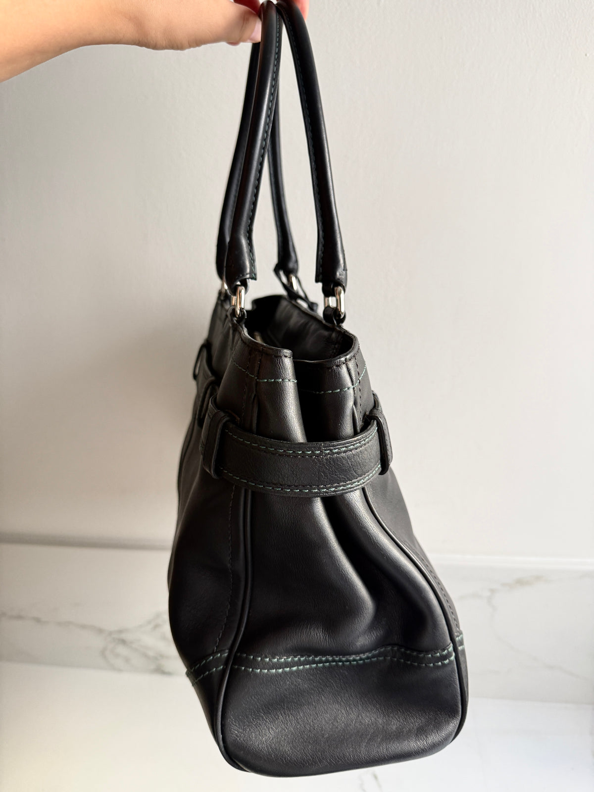 Super Rare Coach Hampton Leather Shoulder Bag, Large