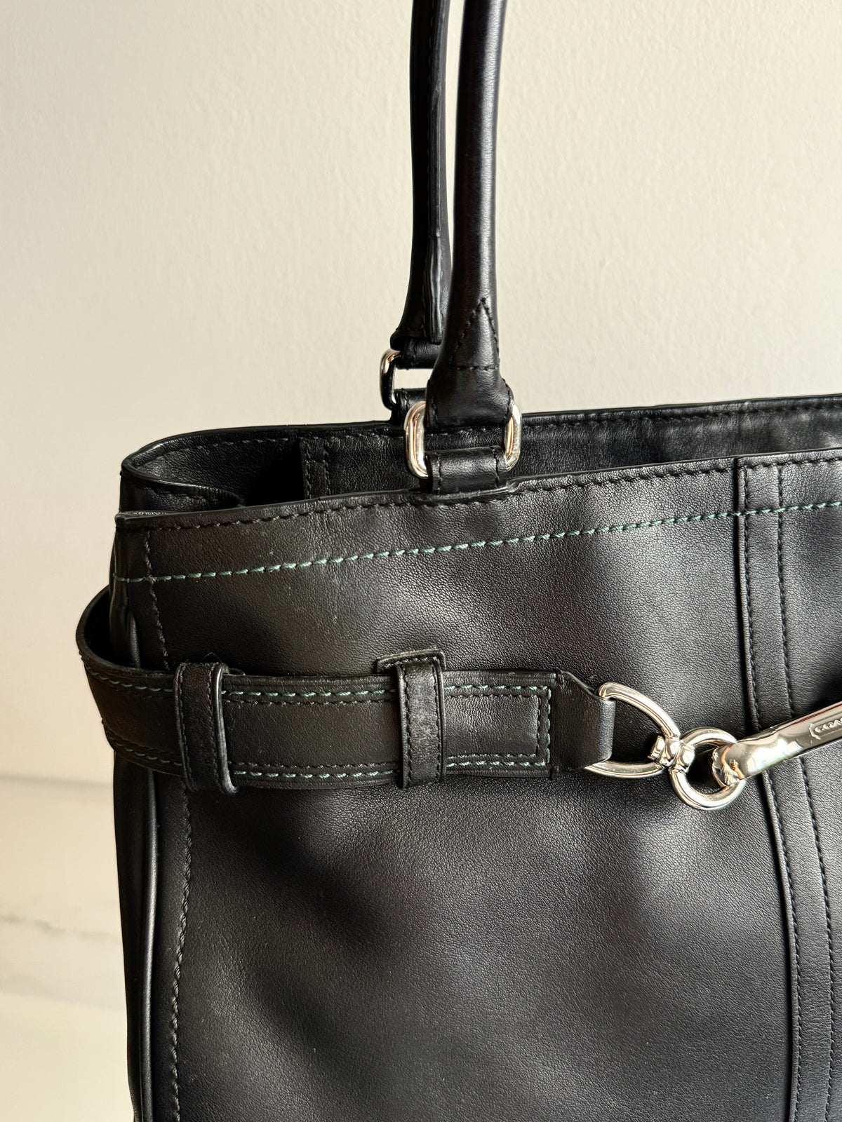 Super Rare Coach Hampton Leather Shoulder Bag, Large