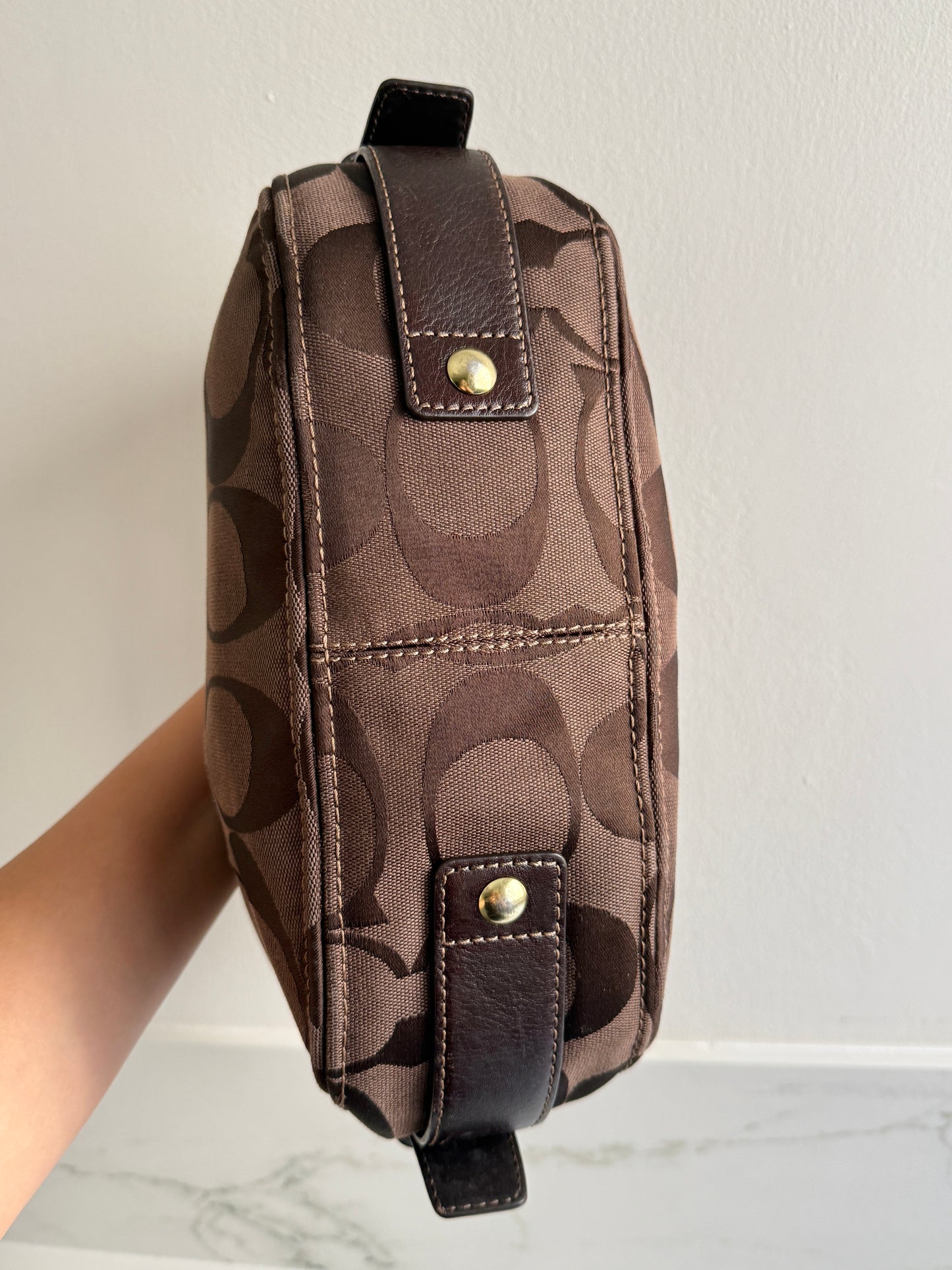 Super Rare Coach Zoe Signature Hobo Shoulder Bag