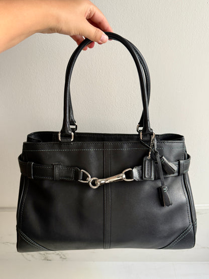 Super Rare Coach Hampton Leather Shoulder Bag, Large