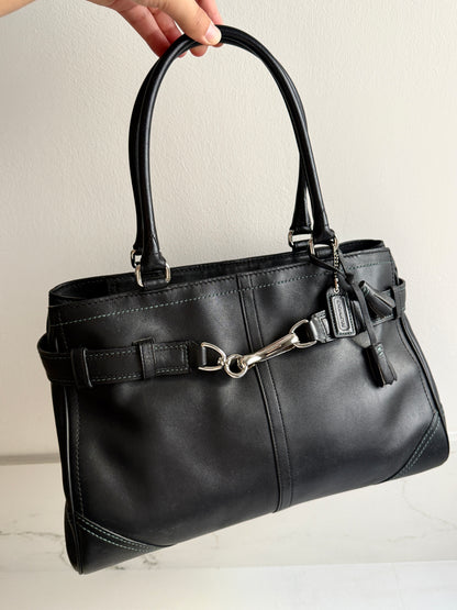 Super Rare Coach Hampton Leather Shoulder Bag, Large