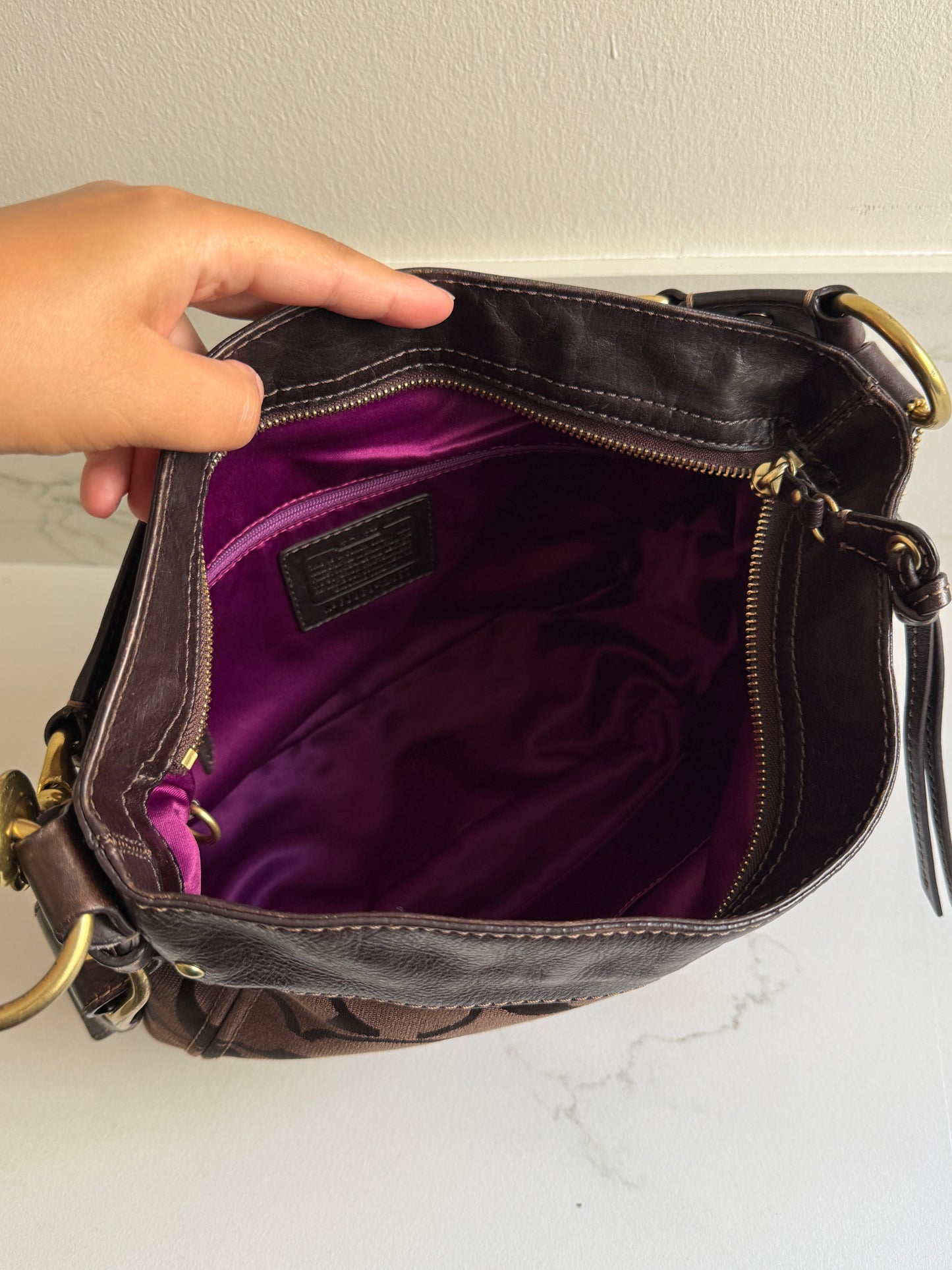 Super Rare Coach Zoe Signature Hobo Shoulder Bag