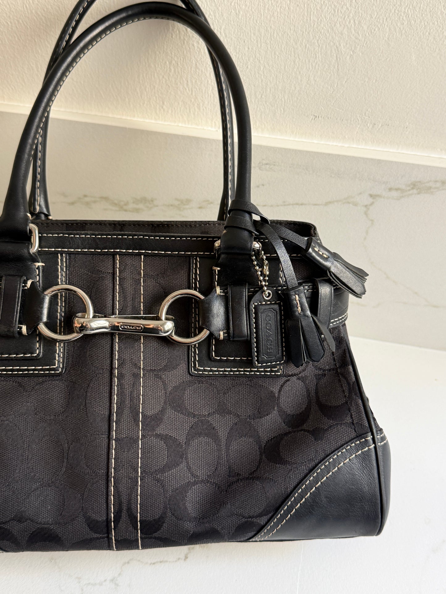 Coach Hampton Signature Shoulder Bag, Medium