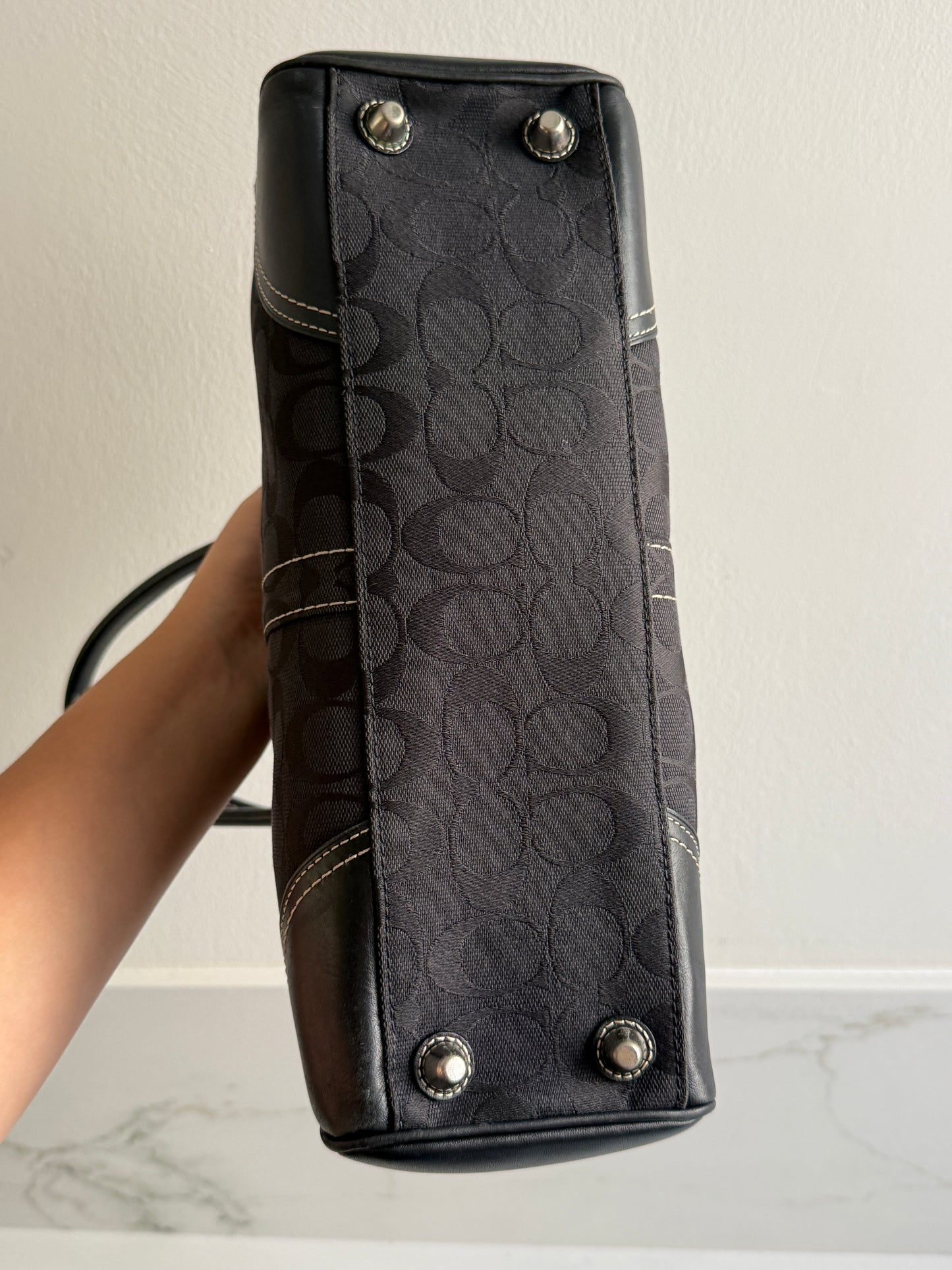 Coach Hampton Signature Shoulder Bag, Medium