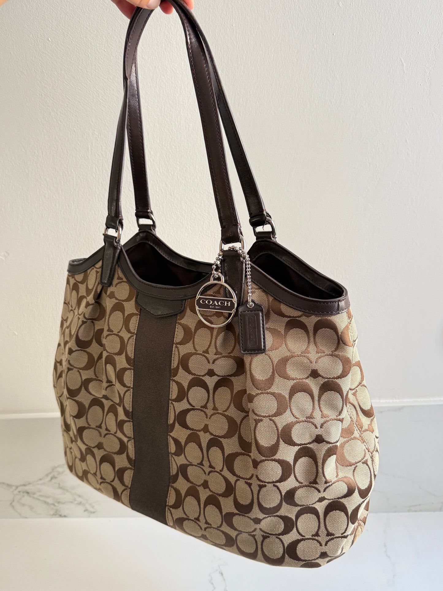 Coach Devin Signature Tote Shoulder Bag